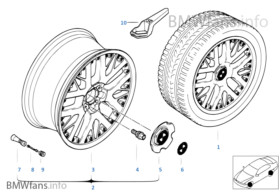 BMW Composite wheel, double spoke 75