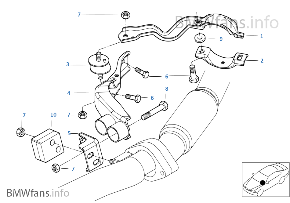 Suspension parts exhaust