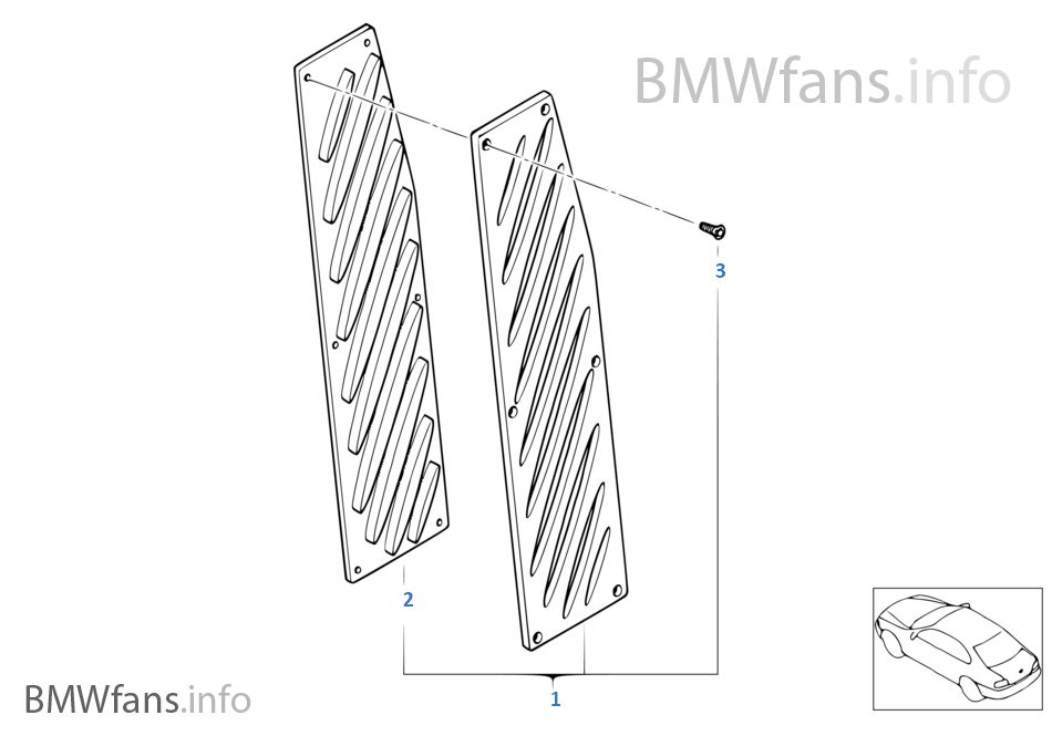 BMW Performance Aluminum footrest