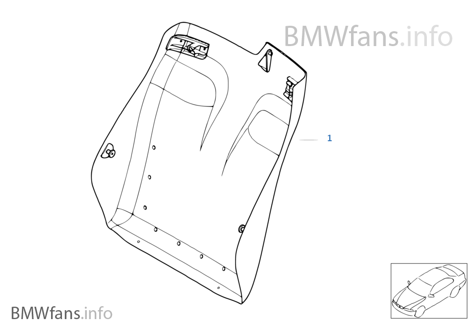 Indiv.rear panel, seat, leather