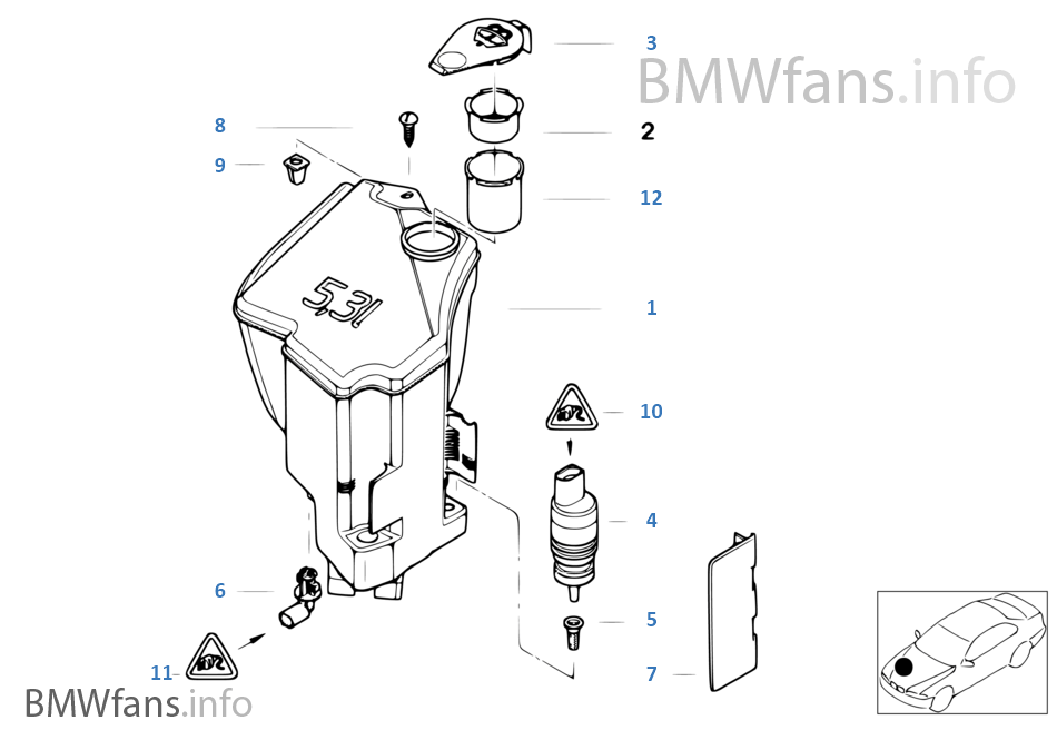 Windshield cleaning container