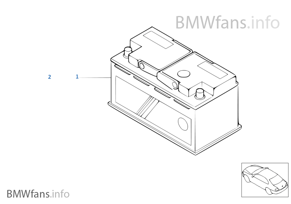Original BMW Batterie gefüllt