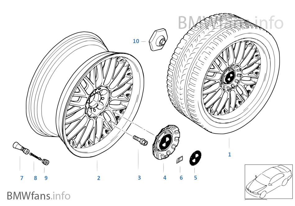 BMW 複合輪 M 十字輪輻 101