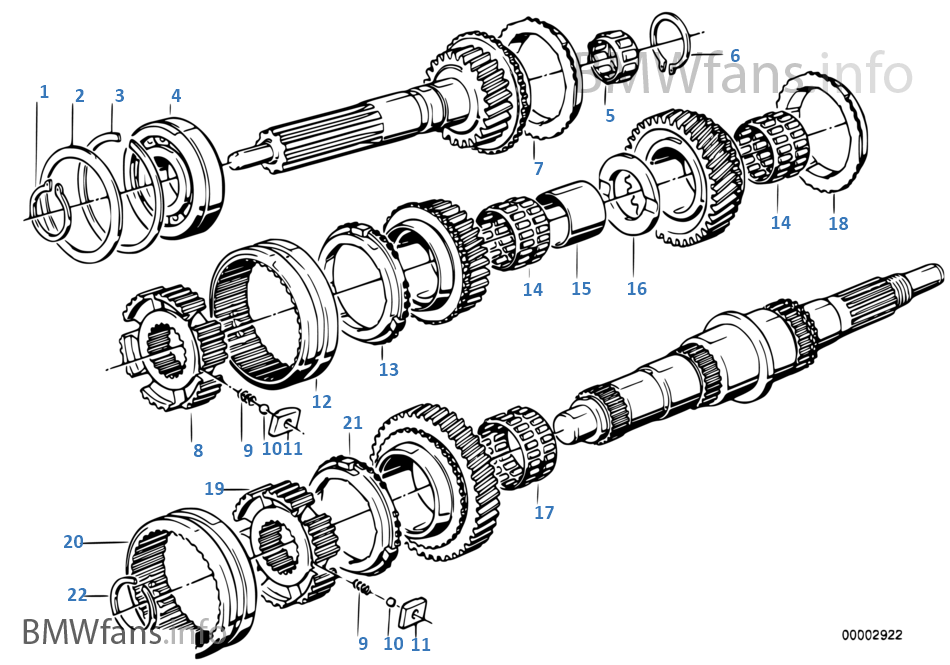 Zf s5-16 gear wheel set, single parts