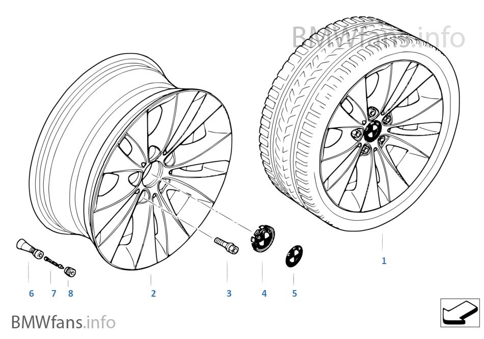 BMW LA wheel/double spoke 116