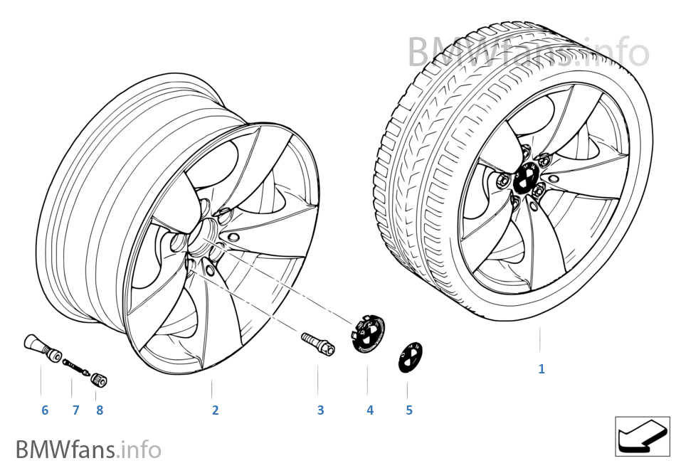 BMW 輕質合金輪輞 星形輪輻 138