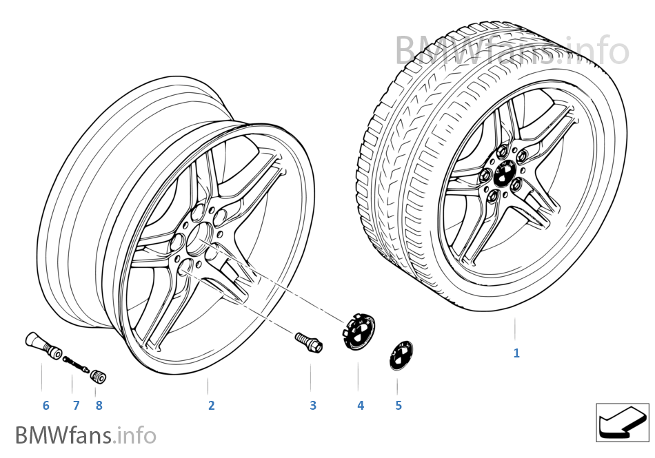 BMW LA wheel/double spoke 125