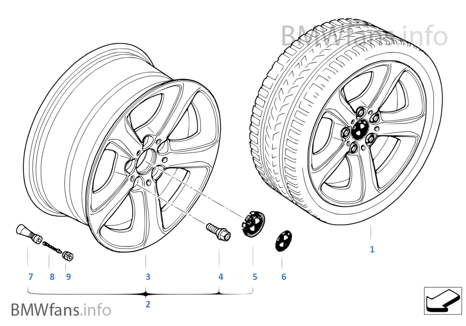 BMW 輕質合金輪輞 星形輪幅 137