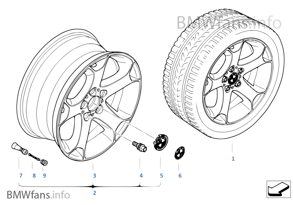 BMW 輕質合金輪輞 Y 輪幅 131