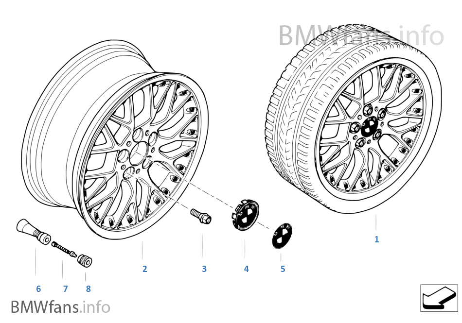 BMW 複合輪 十字輪幅 78