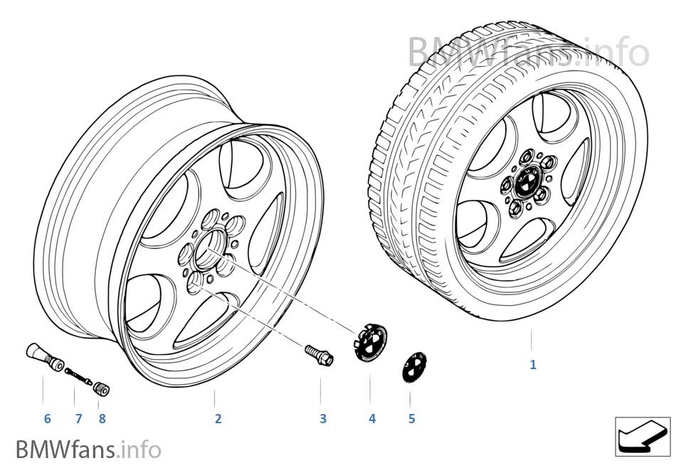 BMW 輕質合金輪輞 橢圓樣式 109