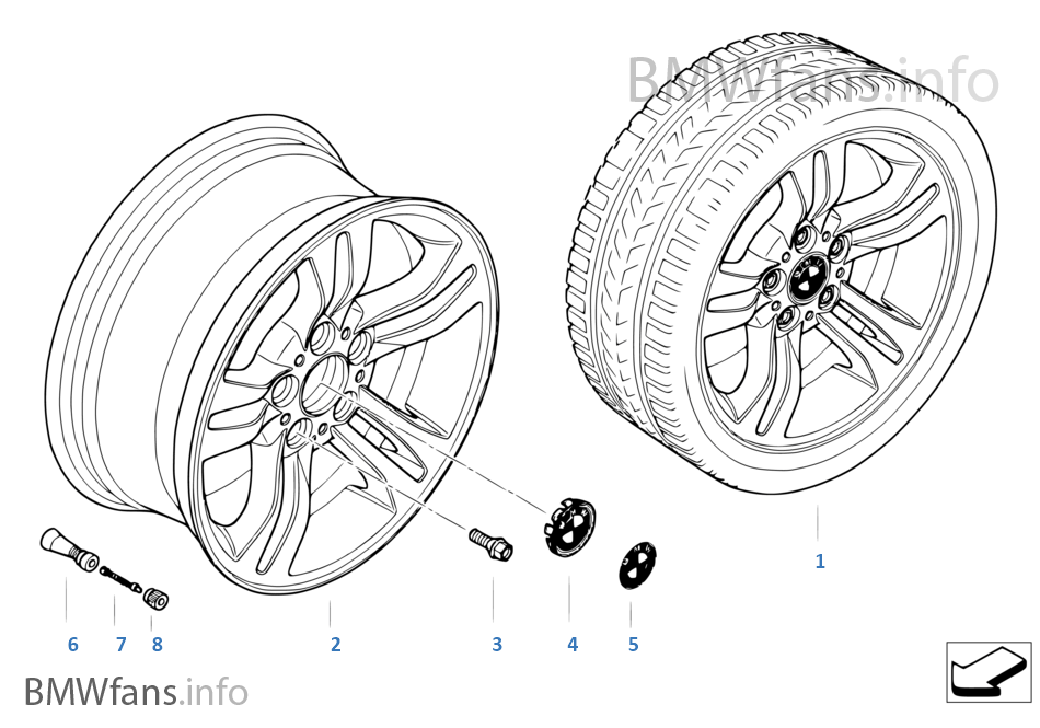 BMW LA wheel/double spoke 112