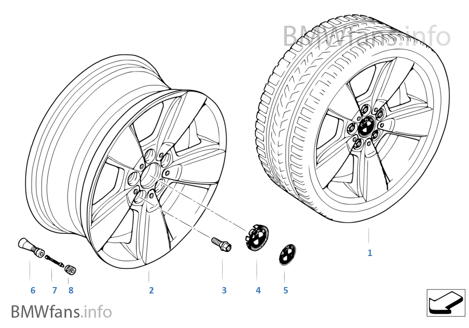 BMW 輕質合金輪輞 星形輪幅 143