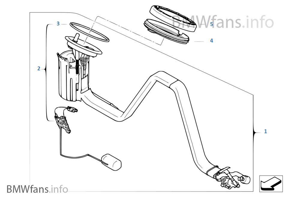 Brandstofpomp/Niveausensor rechts