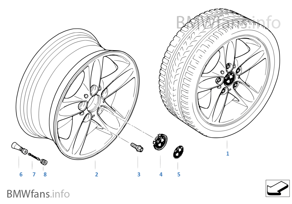 BMW 輕質合金輪輞 星形輪幅 140