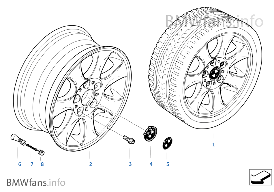 BMW 輕質合金輪輞 星形輪幅 151