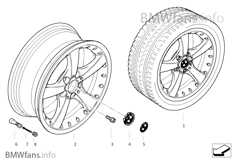 BMW Composite wheel, star spoke 179