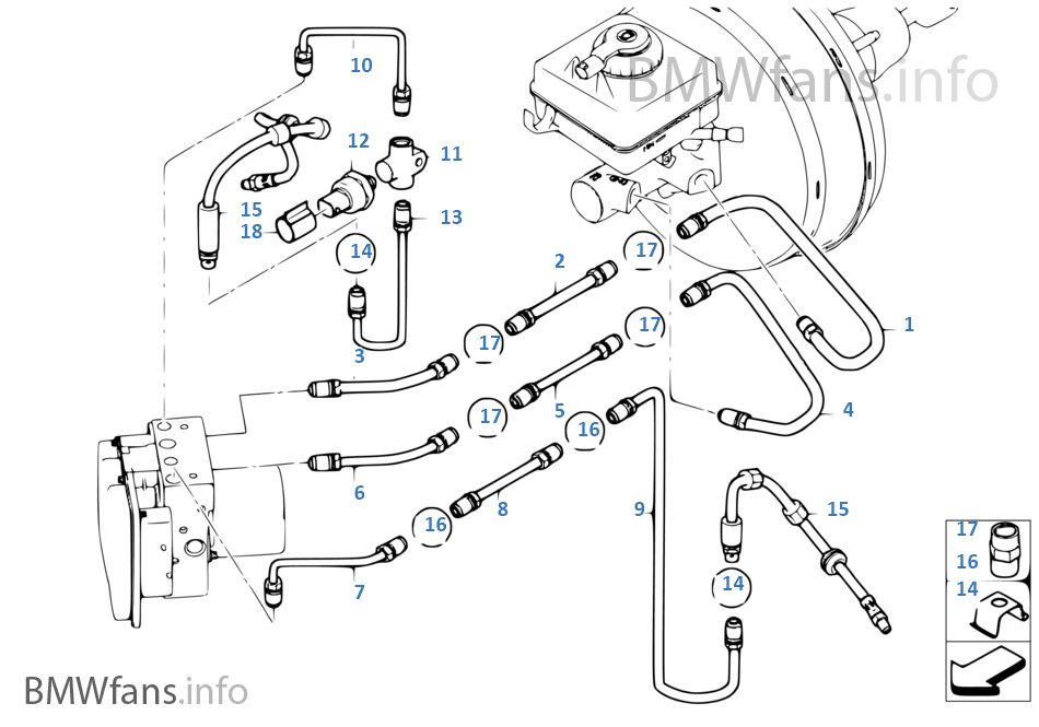 Brake line, front (S541A)