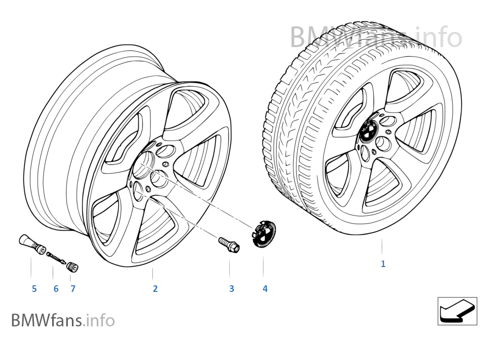 BMW LA wheel, start spoke 243