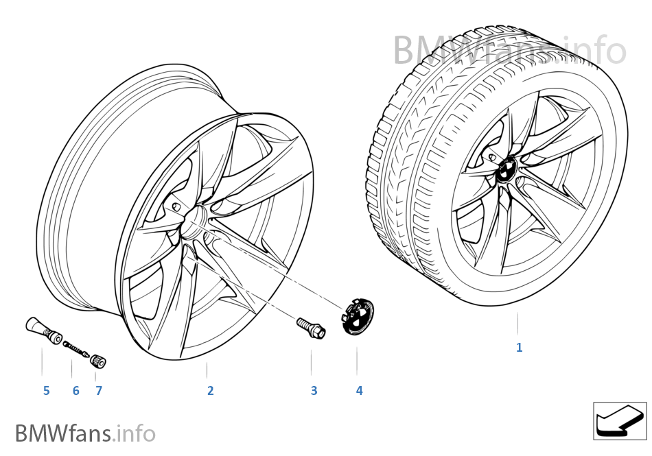 BMW 輕質合金輪輞 星形輪輻 246