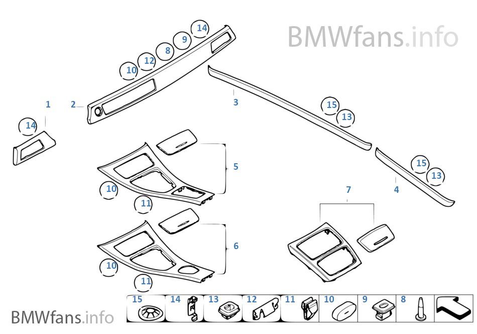 BMW Performance 내부장식 스트립, 카본