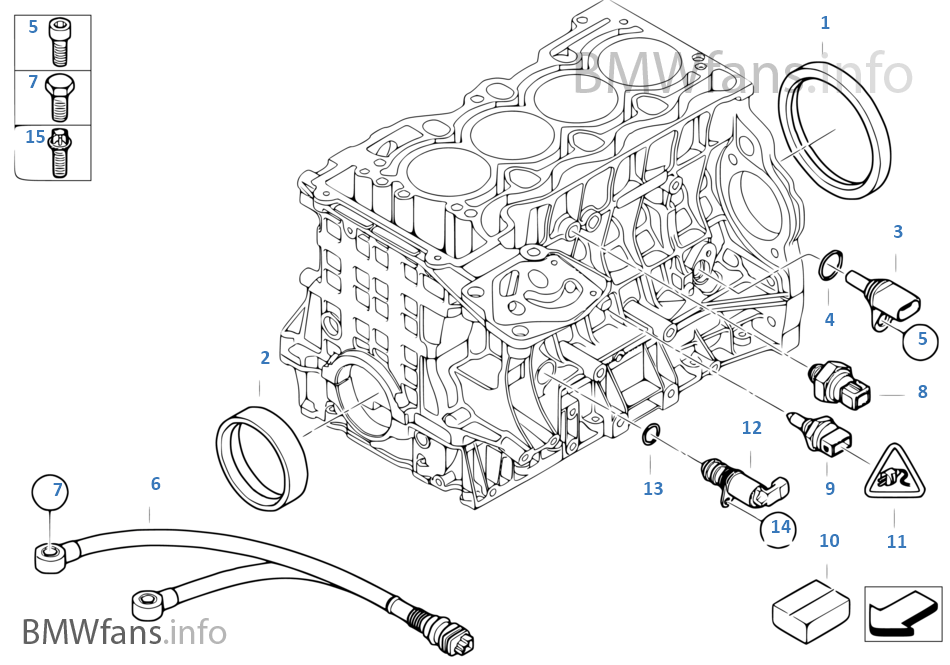 Blok motoru/montážní díly