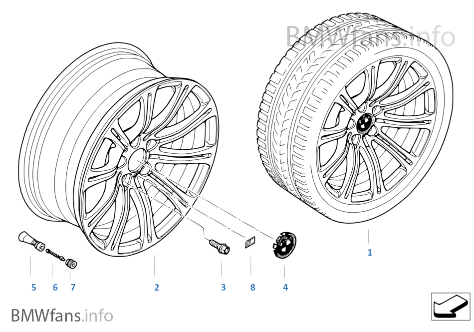 BMW LA wheel, dual spoke 220
