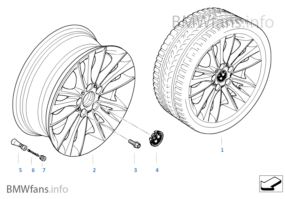 BMW LA wheel, W spoke 263