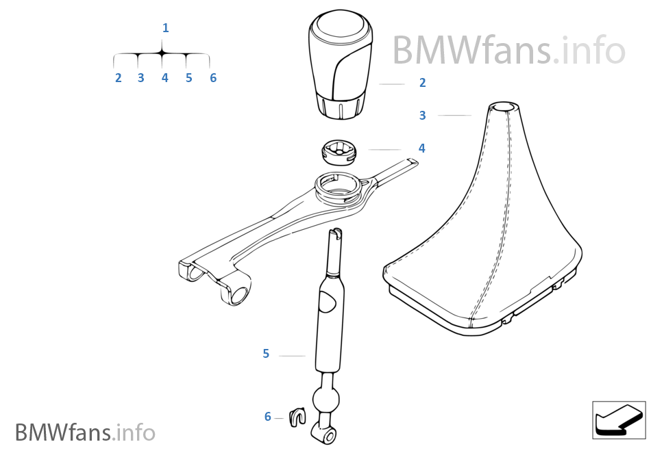 Схема переключ. МКПП BMW Performance