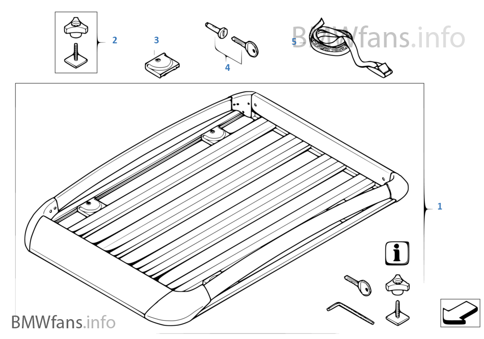 Luggage basket aluminium