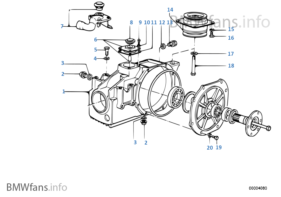 Final drive housing cover/suspension