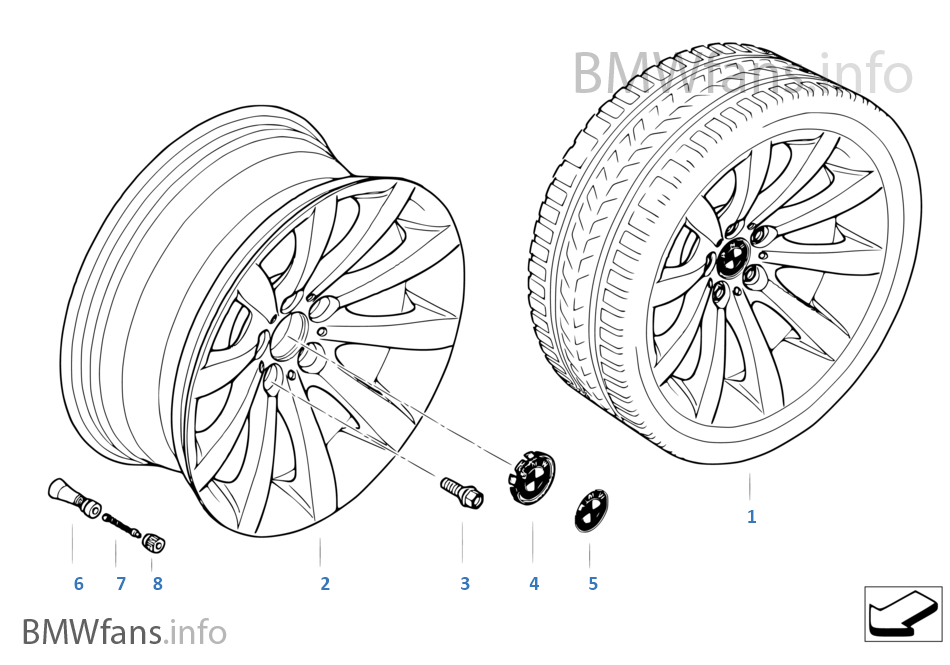 BMW 輕質合金輪輞 星形輪輻 218