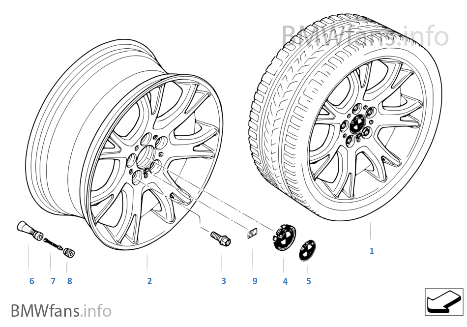 BMW alloy wheel M Y-spoke 191