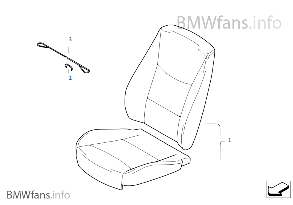 Leather retrofit basic seat front