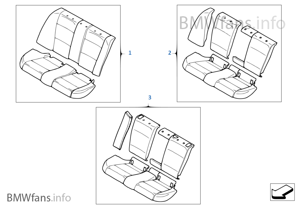 Leather retrofit rear seat bench
