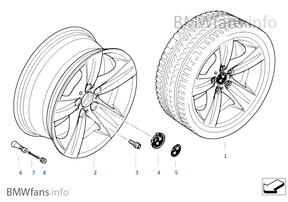 BMW 輕質合金輪輞 星形輪幅 189