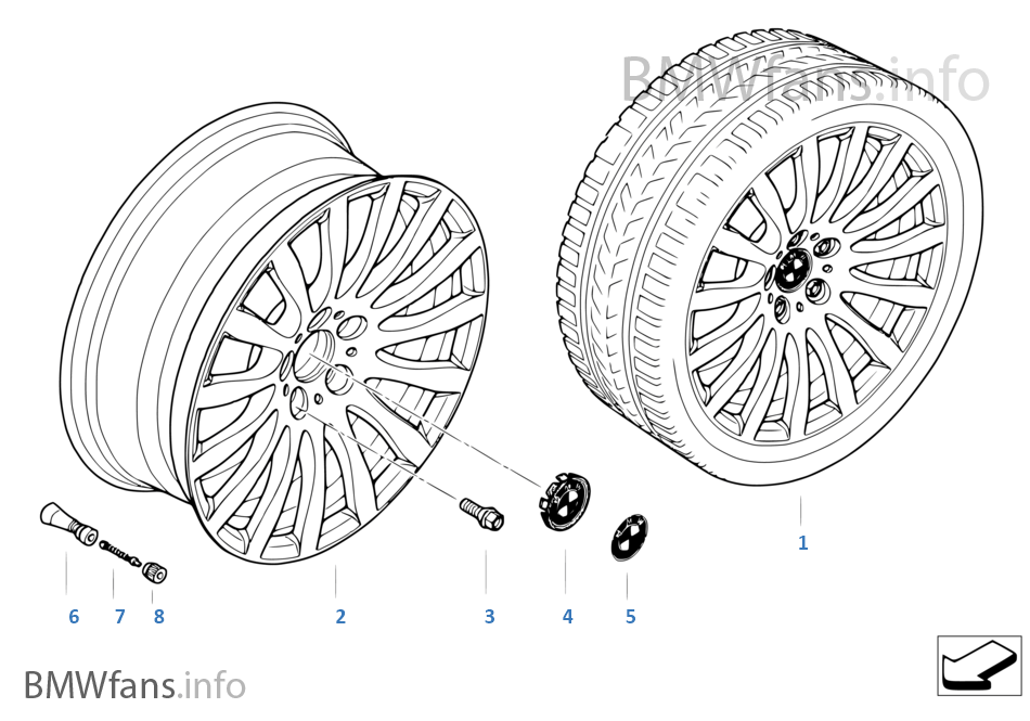 BMW LA forged wheel Radial Spoke 190