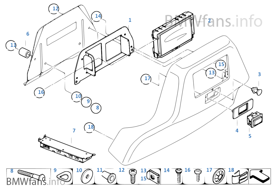 Indi.mount. parts, Rear Seat Infotainment
