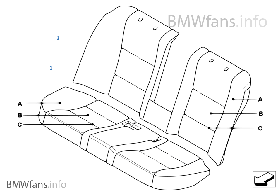 Individuální potah sedadlo zadní, LC