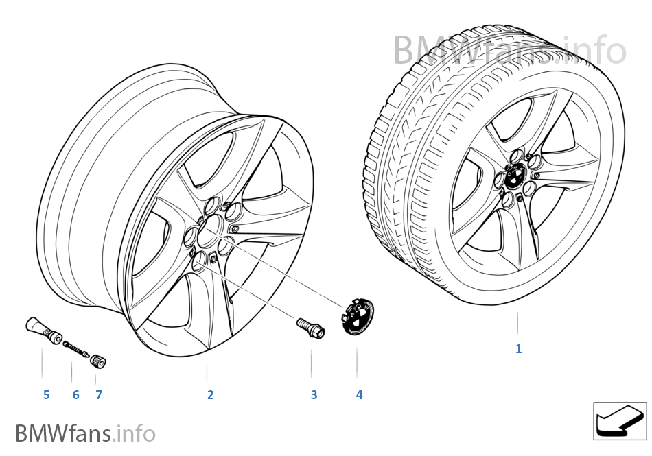 BMW LA wheel, star spoke 210