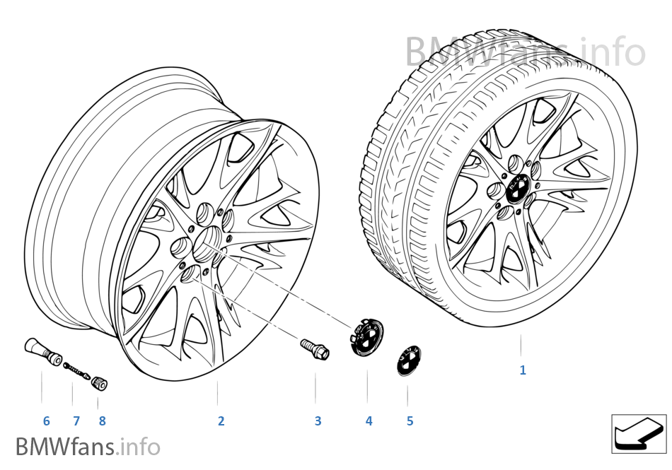 BMW LA wheel, start spoke 241