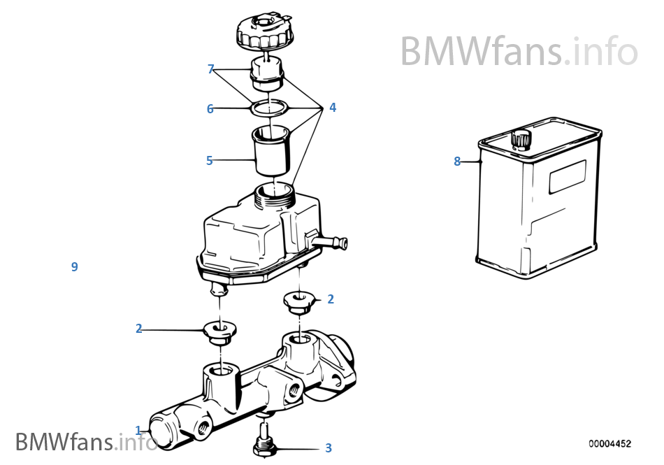 Brake master cylinder/expansion tank