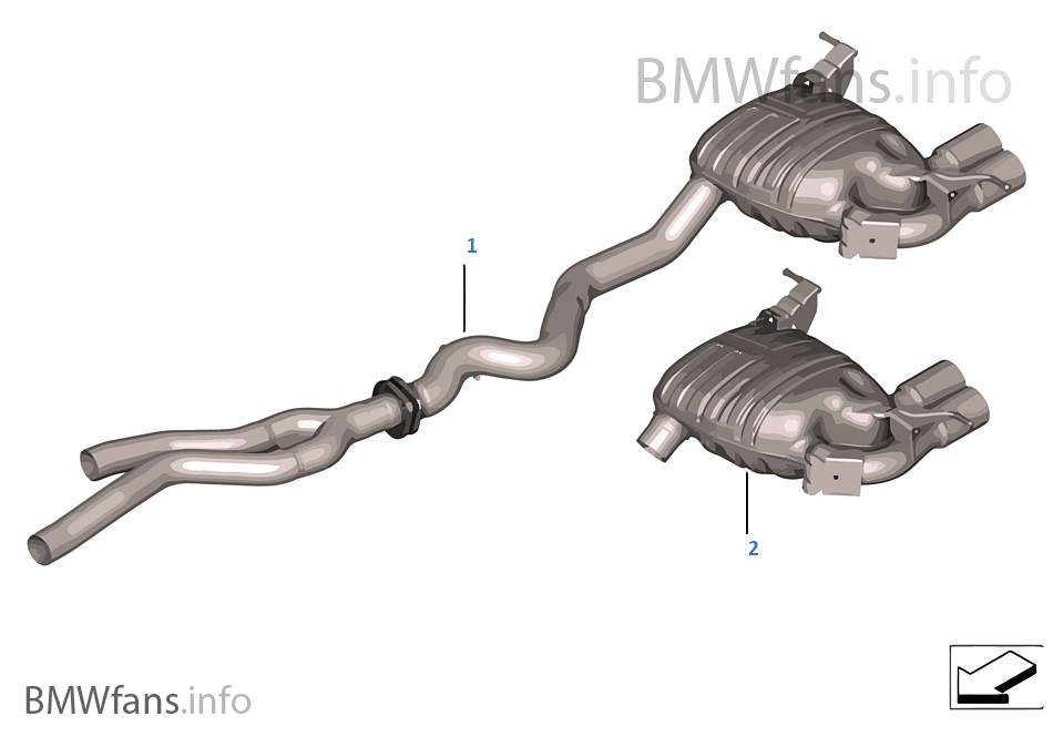 BMW Performance muffler system
