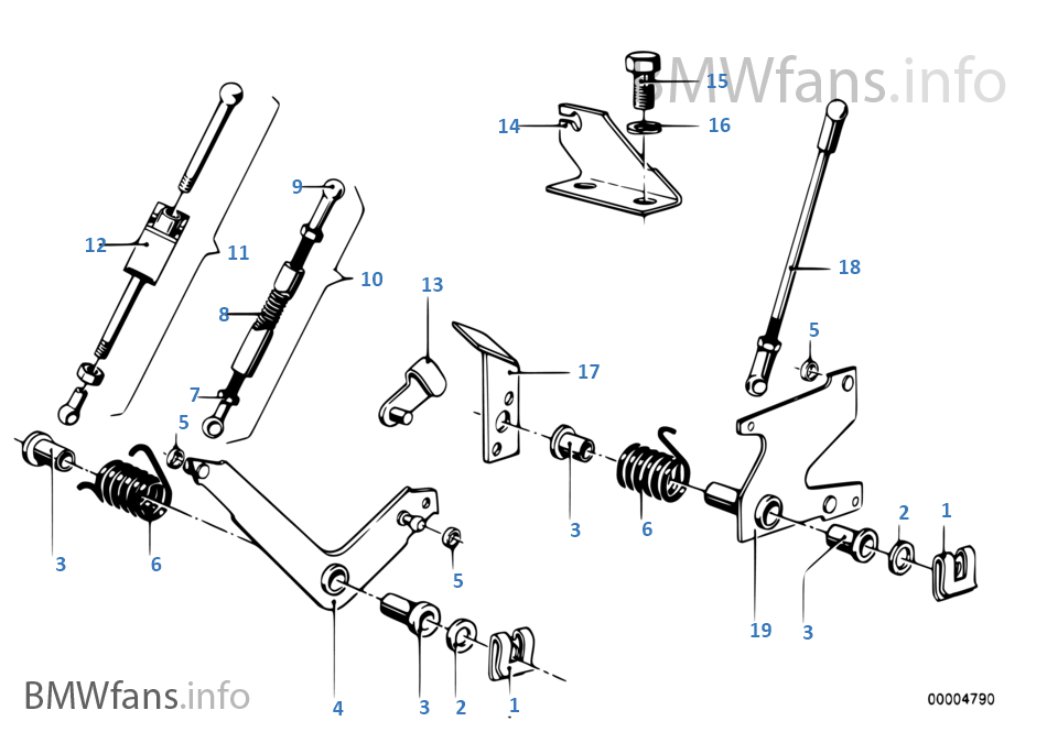 Accelerator pedal/rod assy