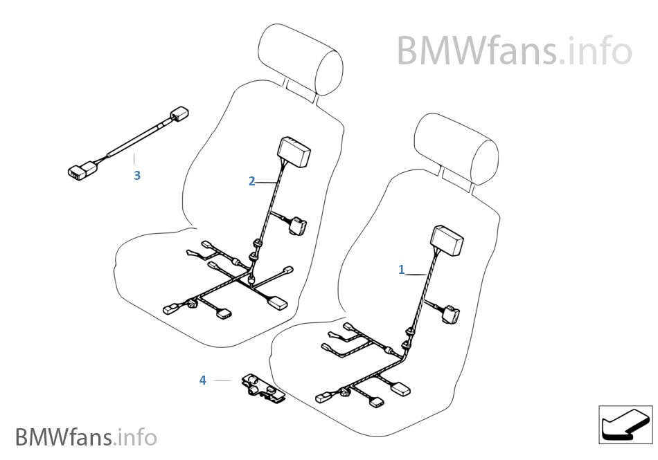 Wiring set, basic/sports seat, manual