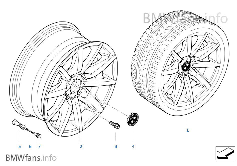 BMW 輕合金車輪 星形輪輻 286