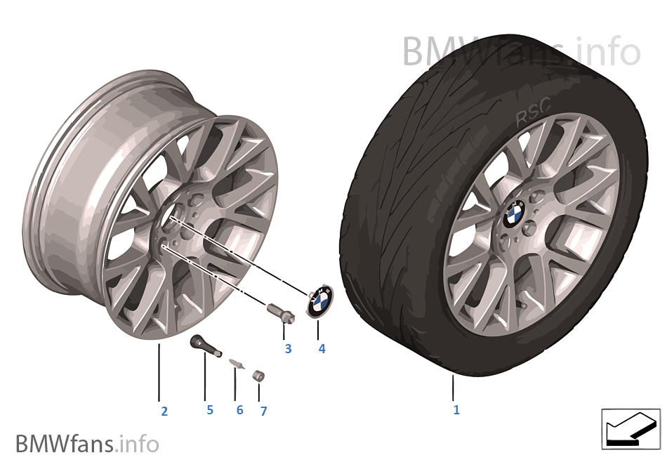 BMW LA wheel Double Spoke 238 — 20"