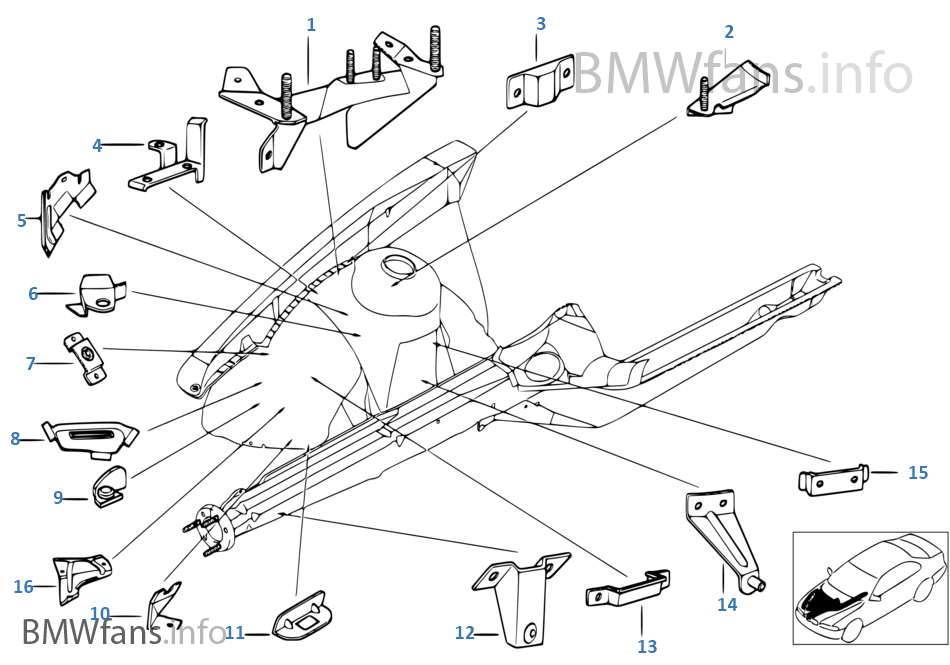 Front body bracket right