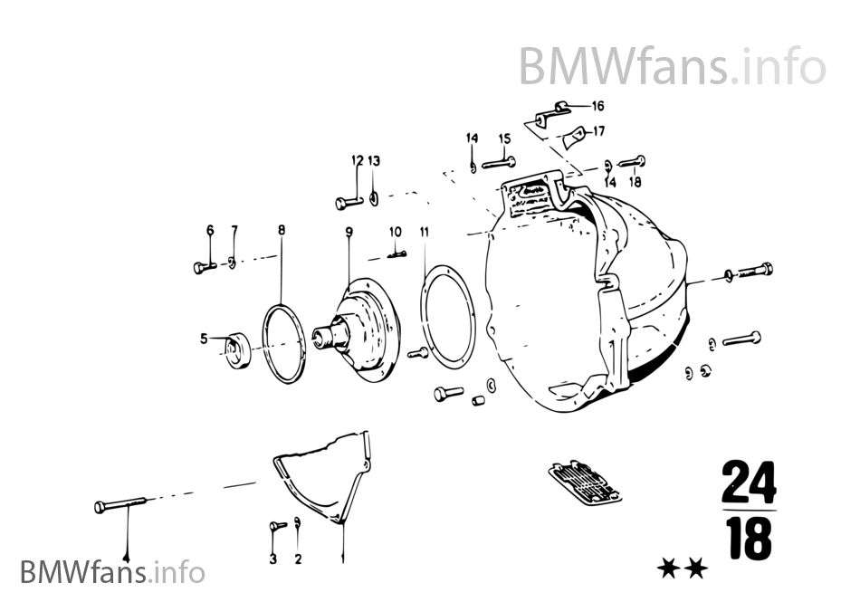 BW 65 pouzdro + montážní díly