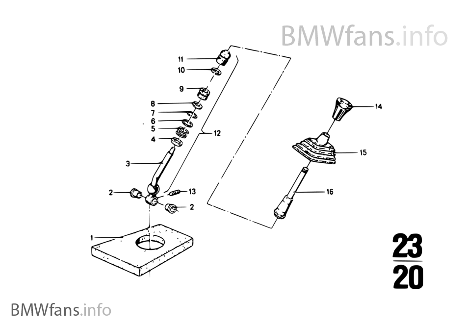 External gearshift parts/Shift lever